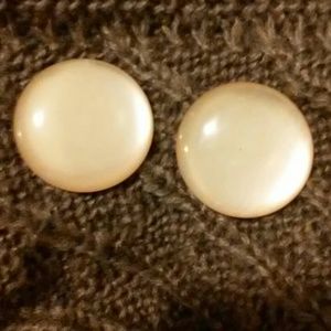 Vintage Moonglow large Disc Earrings